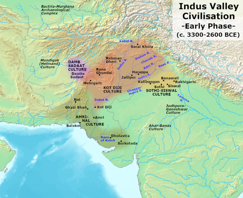 Indus Valley Civilization Early Phase 3300 2600 BCE 