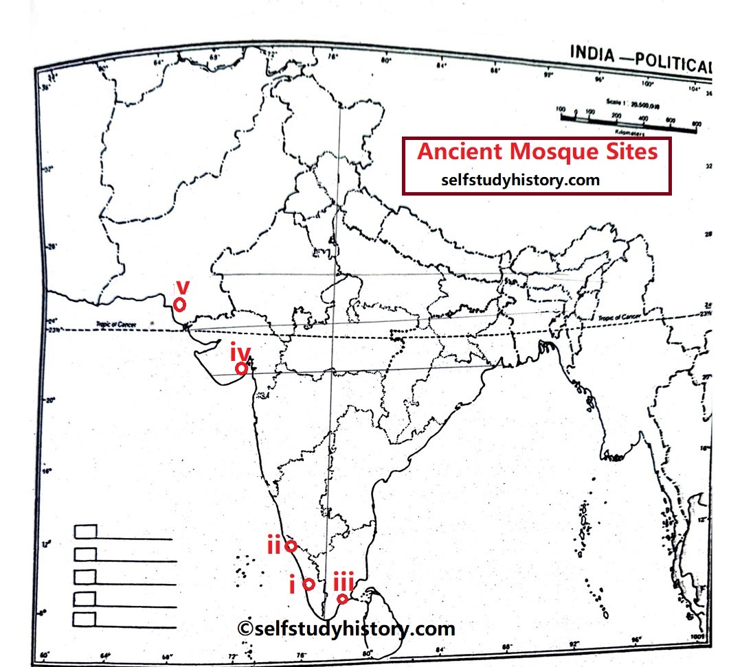 Ancient Mosque Sites (Map for History Optional) SELF STUDY HISTORY